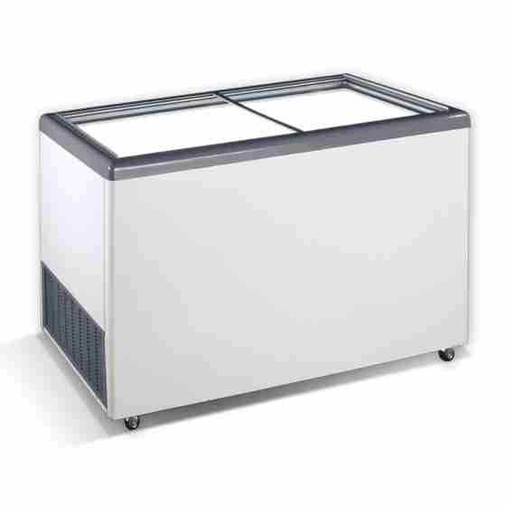 Congelatore a pozzetto con ante in vetro scorrevoli 175,4x64,4x89,5h cm 575 lt -18 -26°C