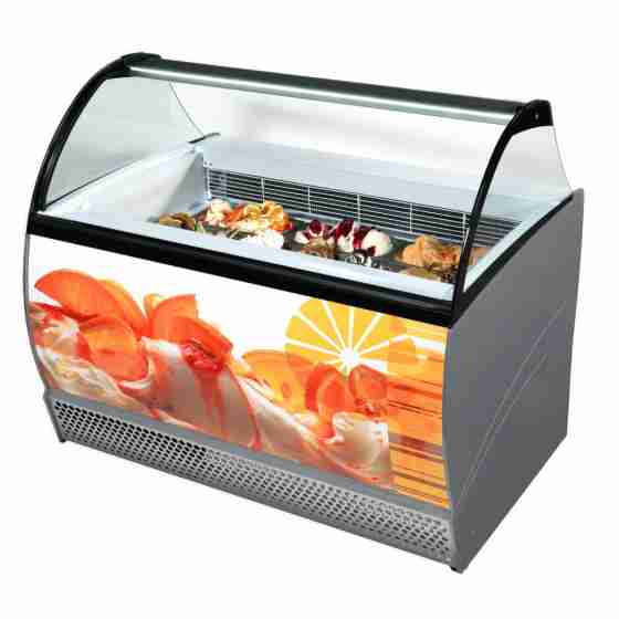 Banco gelati  refrigerazione statica 10 gusti 1317x906x1372h mm