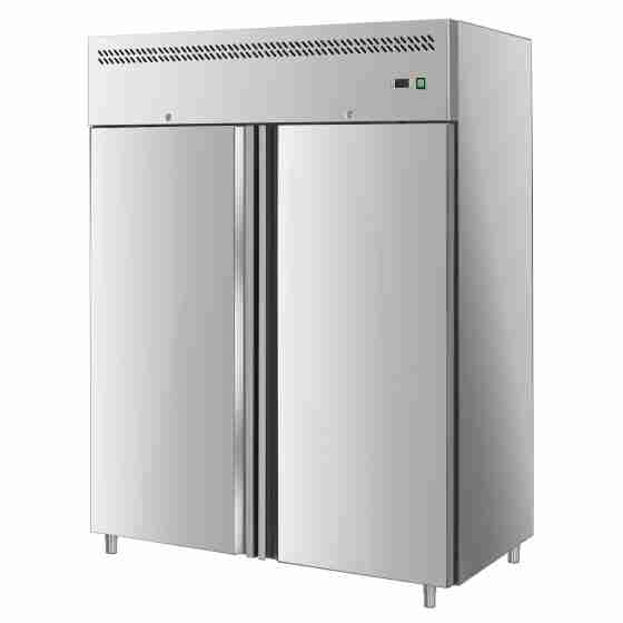 Armadio congelatore refrigerato in acciaio inox 2 ante  1200 lt -18 -22°C statico