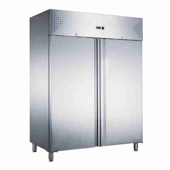 Armadio frigo refrigerato in acciaio inox 2 ante 1400 lt, ventilato -2 +8 °C tropicalizzato