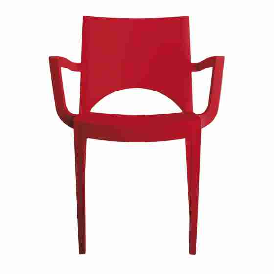 Kit 24 sedie Paris con braccioli rosse