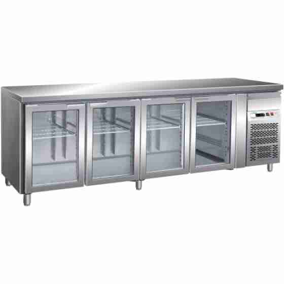 Tavolo refrigerato gastronomia GN1/1 ventilato motore incorporato 2230x700x850 mm