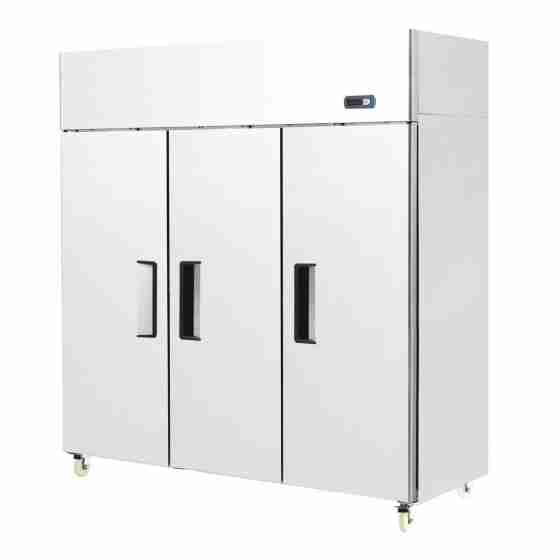 Armadio frigo refrigerato in acciaio inox 3 ante a basso consumo energetico 1390 lt ventilazione forzata -2 +8 °C