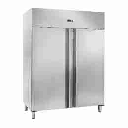 Armadio frigo refrigerato in acciaio inox 2 ante 1200 lt statico 0+8 °C