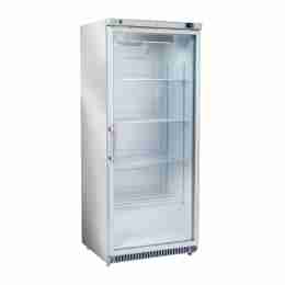Armadio frigo refrigerato 1 anta in vetro in abs e inox refrigerazione roll-Bond con ventilatore di assistenza 600 lt +2 +8 °C