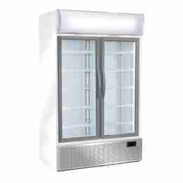 Frigo vetrina bibite verticale refrigerata 2 ante battenti in vetro 0 +7 °C 1082 lt 120x79,2x200h cm