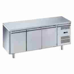 Tavolo congelatore refrigerato in acciaio inox 3 porte -18 -22 °C 179,5x70x85h cm monoblocco - FC