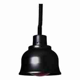 Lampada riscaldante a infrarossi per buffet 250 W alluminio anodizzato nero luce rossa Classic