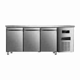 Tavolo frigo refrigerato 3 porte in acciaio inox 0 +8 °C 179,5x70x85h cm
