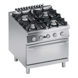 Cucina a gas con forno 4 fuochi 40.5 kW 80x90x85h cm