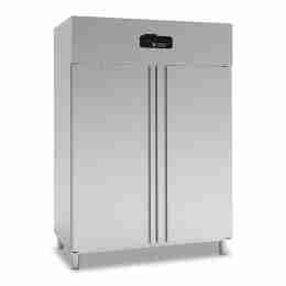 Armadio congelatore refrigerato in acciaio inox 2 ante 1400 lt ventilato -18 -22°C tropicalizzato