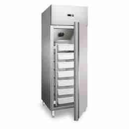 Armadio frigo refrigerato per pesce in acciaio inox 1 anta capacità 537 lt temperatura -5°C +5°C