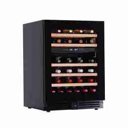 Cantina vini refrigerazione ventilata da banco 46 bottiglie doppia zona di temperatura +2 +12 °C/ +12 +20 °C 595x573x820h mm