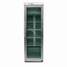 Armadio frigo refrigerato ventilato 1 anta in vetro esterno in acciaio inox 300 lt 0+8 °C