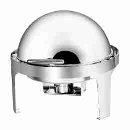 Chafing dish forma rotonda con coperchio ribaltabile 180° 5 lt 500x500x295 h mm