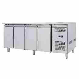 Tavolo frigo refrigerato 4 porte in acciaio inox -2 +8 °C 2230x700x850h mm - FC