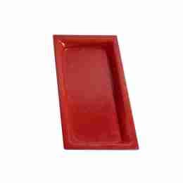 Kit 4 vaschette gn 1/3 40mm in vetro rosso