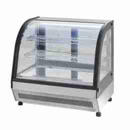 Vetrina refrigerata da banco vetro frontale curvo 130 lt 0+8°C 900x560x680 h mm