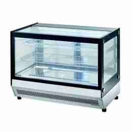 Vetrina refrigerata da banco con vetri dritti 120 lt 0+8°C 750x560x680 h mm