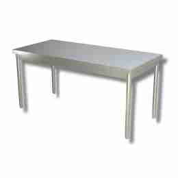 Tavolo in acciaio inox su gambe profondità 700 mm 1500x700 mm