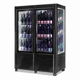 Cantina vini ventilata 2 porte capacità 144 bottiglie esposizione su tre lati