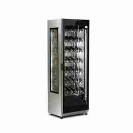 Vetrina verticale vino ventilata con tappo in giù o in sù capacità 376 lt  con illuminazione a LED +5°/+15° C capacità  bottiglie 35