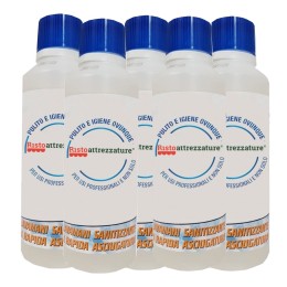 5x Gel professionale 500 ml igienizzante disinfettante e sanitizzante mani per uso quotidiano, battericida, antivirus senza risciacquo