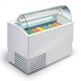 Banco gelati a refrigerazione statica 4 gusti vetri curvi 824x760x1176h mm