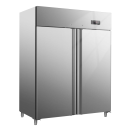 Armadio frigo refrigerato in acciaio inox 2 ante 1400 lt 0 +8 °C