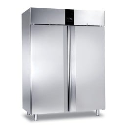 Armadio congelatore refrigerato in acciaio inox 2 ante cieche 1400 lt ventilato -10 -22°C