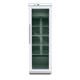 Armadio congelatore refrigerato ventilato 1 anta in vetro esterno in acciaio verniciato bianco 300 lt -16 -18°C