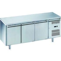 Tavolo congelatore refrigerato in acciaio inox 3 porte 1795x700x850h mm -18 -22°C - FC