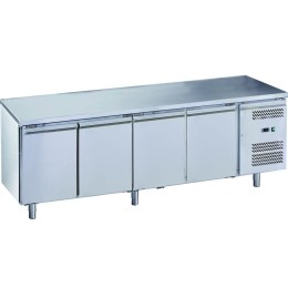 Tavolo frigo refrigerato 4 porte in acciaio inox -2 +8 °C 223x60x85h cm - FC