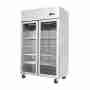 Armadio congelatore refrigerato in acciaio inox 2 ante in vetro a basso consumo energetico 1400 lt ventilato -20-17 °C