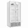 Frigo vetrina bibite refrigerata  ventilata doppia anta con termometro digitale 920 lt +0 +10 °C bianco