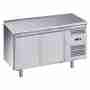 Tavolo congelatore refrigerato in acciaio inox 2 porte 1360x700x850h mm -18 -22°C - FC