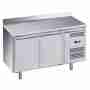 Tavolo frigo refrigerato in acciaio inox con alzatina 2 porte -2 +8 °C 1510x800x950h mm