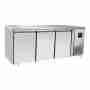 Tavolo congelatore refrigerato a basso consumo energetico in acciaio inox 3 porte -22-17 °C 1795x600x850 h mm