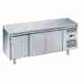 Tavolo frigo refrigerato in acciaio inox 3 porte -2 +8 °C 2020x800x850h mm