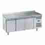 Tavolo frigo refrigerato 3 porte in acciaio inox con alzatina -2 +8 °C 1795x700x950h mm 