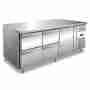 Tavolo frigo refrigerato in acciaio inox 1 porta 4 cassetti 1/2 179,5x70x86h cm -2 +8 °C