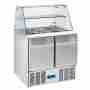 Banco frigo statico saladette 2 porte  in acciaio inox 230 lt 900x700x1295 h mm