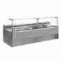 Banco refrigerato statico senza vano riserva per salumeria e macelleria grigio +2 +6 °C 150x109x128h cm