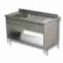 Lavello / lavatoio in acciaio inox 1 vasca con sgocciolatoio dx profondità 700 mm 1300x700x850h mm
