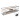 Vetrina neutra 121,2x26,5x31,2h cm con base plastificata, mensola intermedia, porte scorrevoli, bordo in alluminio e vetri dritti, nera