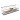 Vetrina neutra 98,2x26,5x31,2h cm con base plastificata, mensola intermedia, porte scorrevoli, bordo in alluminio e vetri curvi, nera