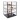 Vetrina neutra 53,5x45,5x72,5h cm in alluminio laccato nero, con 3 mensole in vetro e porta a ribaltina 