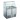 Banco frigo saladette espositivo con vetro dritto e mensola intermedia 2 porte 90x70x85h cm