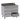 Cassettiera in acciaio inox con alzatina 6 cassetti 80x70x85h cm