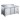 Tavolo congelatore refrigerato 2 porte in acciaio inox con alzatina -18 -22 °C 1360x700x850 h mm